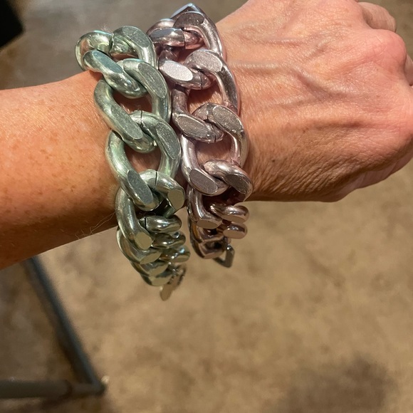 HRH Collection pink mint green chunky bracelet. Both. - Picture 4 of 6